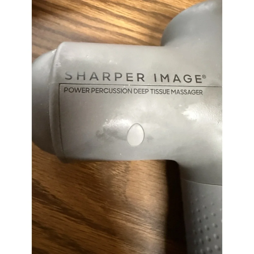 Sharper Image Power Percussion Deep Tissue Massager 2437599 6 Heads Case Tested